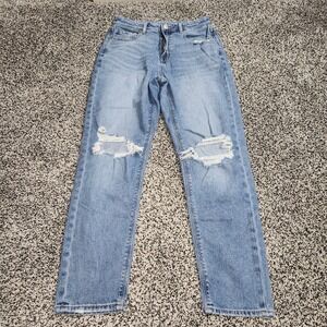American Eagle Mom Jean Comfort Stretch Waistband Women's 4 Reg, Destressed
